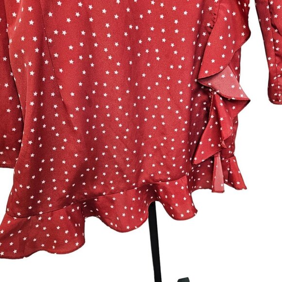 Revolve Lovers + Friends Womens Spike Romper Star Print Red Size Large - Picture 4 of 12
